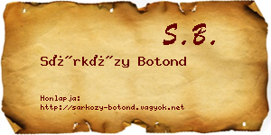 Sárközy Botond névjegykártya