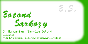 botond sarkozy business card