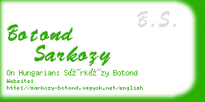 botond sarkozy business card
